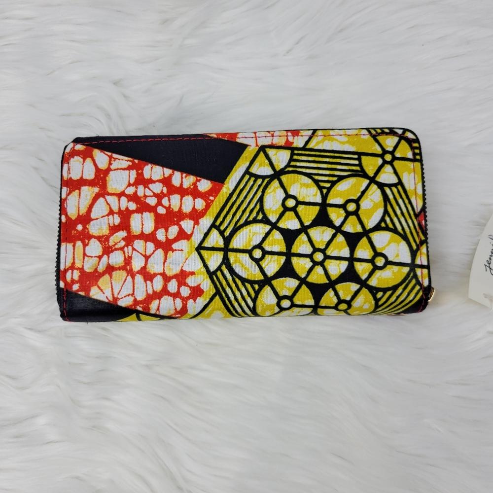 New double zipper wallet with strap